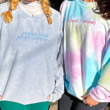 Load image into Gallery viewer, Ribbed Tie-Dye Taylor's Version Oversized Crewneck (Discontinuing)