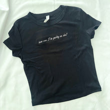 Load image into Gallery viewer, Guilty as Sin Embroidered Baby Tee