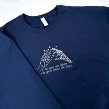 Load image into Gallery viewer, Ivy Embroidered Crewneck (Navy Blue)