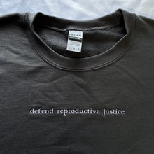 Load image into Gallery viewer, Defend Reproductive Justice Embroidered Crewneck