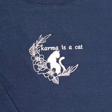 Load image into Gallery viewer, Karma Is A Cat Embroidered Crewneck