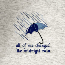 Load image into Gallery viewer, Midnight Rain Embroidered Crewneck