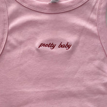 Load image into Gallery viewer, Pretty Baby Embroidered Crop Tank
