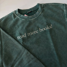 Load image into Gallery viewer, Ribbed Read More Books Oversized Crewneck
