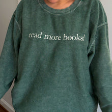 Load image into Gallery viewer, Ribbed Read More Books Oversized Crewneck
